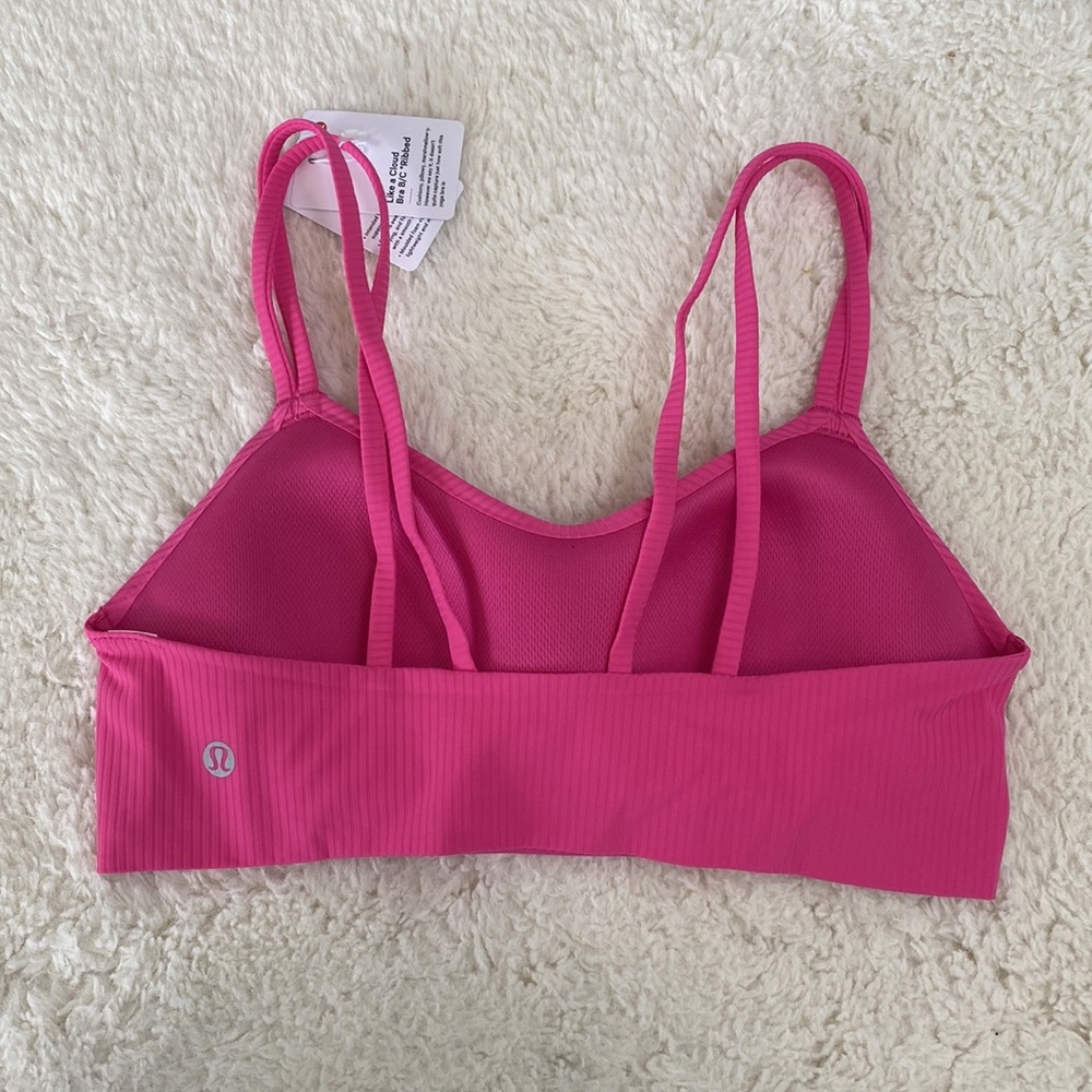 ❤️ Like a Cloud Bra Light Support, B/C Cup B Sonic Pink Size 8 NWT - Picture 2 of 5